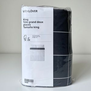 Ikea Vitklöver Duvet Cover & 2 Pillowcases